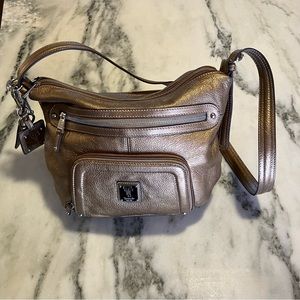 Metallic leather crossbody bag Tignanello